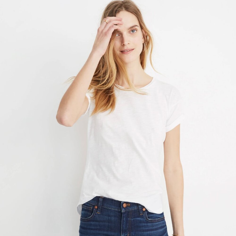 Madewell Whisper Cotton Crewneck Tee | Size M - Picture 7 of 7